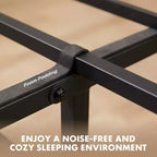 Alvantor Cadre de lit plateforme en métal avec tête et pied de lit 360 kg de support lattes en bois aucun sommier requis rangement Queen
