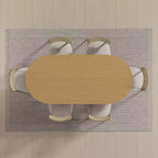 Table de salle à manger de cuisine de ferme moderne PexFix 67 x 33,5, table de cuisine ovale en chêne avec pieds tissés en rotin pour cuisine, bar, salon