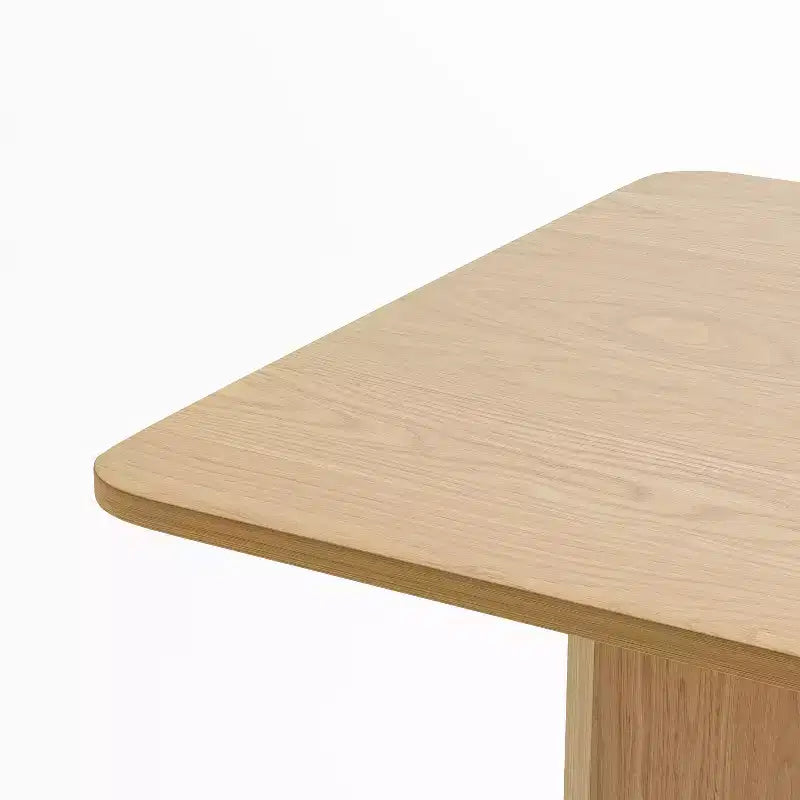 Table à manger PexFix 67 x 33,5 en bois massif naturel de style ferme avec pieds en V et plateau en bois carré pour salles à manger modernes et réunions de famille