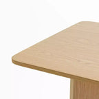Table à manger PexFix 67 x 33,5 en bois massif naturel de style ferme avec pieds en V et plateau en bois carré pour salles à manger modernes et réunions de famille