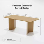Table à manger PexFix 67 x 33,5 en bois massif naturel de style ferme avec pieds en V et plateau en bois carré pour salles à manger modernes et réunions de famille