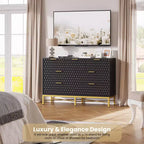 Commode à 7 tiroirs pour chambre à coucher, commode de rangement moderne et simple pour placard avec plateau large, commode haute en bois
