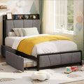 Acekool Queen Bed - Storage Headboard & Charging