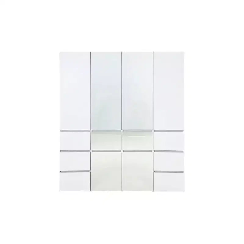 HomeStock 70.9 in.H x 17.72 in.W White Wood Composite Closet System for Universal Storage with Storage Bins