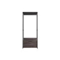 HomeStock 77.7 in.H x 31.5 in.W Black Wood Composite Closet System for Universal Storage with Storage Bins