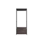 HomeStock 77.7 in.H x 31.5 in.W Black Wood Composite Closet System for Universal Storage with Storage Bins