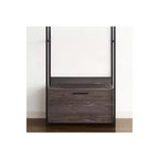 HomeStock Système de rangement pour placard en bois composite noir 77,7 po H x 31,5 po L avec bacs de rangement pour un rangement universel