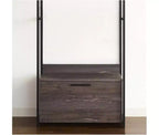 HomeStock Système de rangement pour placard en bois composite noir 77,7 po H x 31,5 po L avec bacs de rangement pour un rangement universel