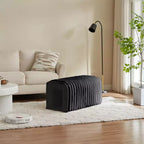 Banc de rangement ottoman TUYOHW, banc en velours côtelé pour animaux de compagnie, nid de chat à cacher pour le salon, l'entrée et la chambre à coucher, noir