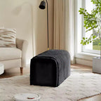 Banc de rangement ottoman TUYOHW, banc en velours côtelé pour animaux de compagnie, nid de chat à cacher pour le salon, l'entrée et la chambre à coucher, noir