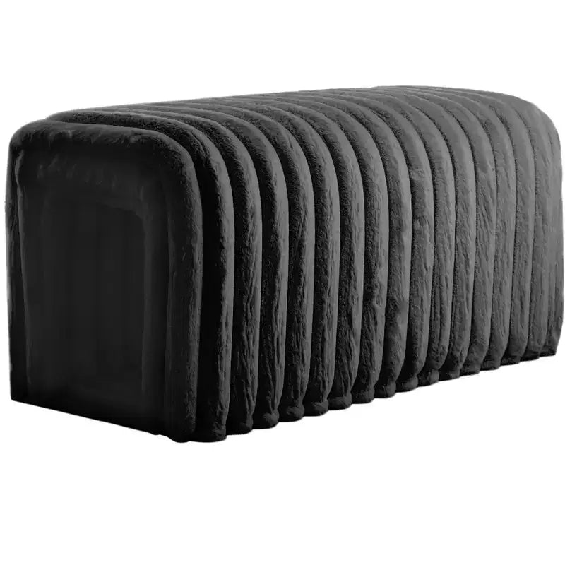 Banc de rangement ottoman TUYOHW, banc en velours côtelé pour animaux de compagnie, nid de chat à cacher pour le salon, l'entrée et la chambre à coucher, noir
