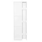 GDFStudio Dillon Armoire haute multifonctionnelle moderne en bois de 70,8 po avec étagères coulissantes et étagères à vin