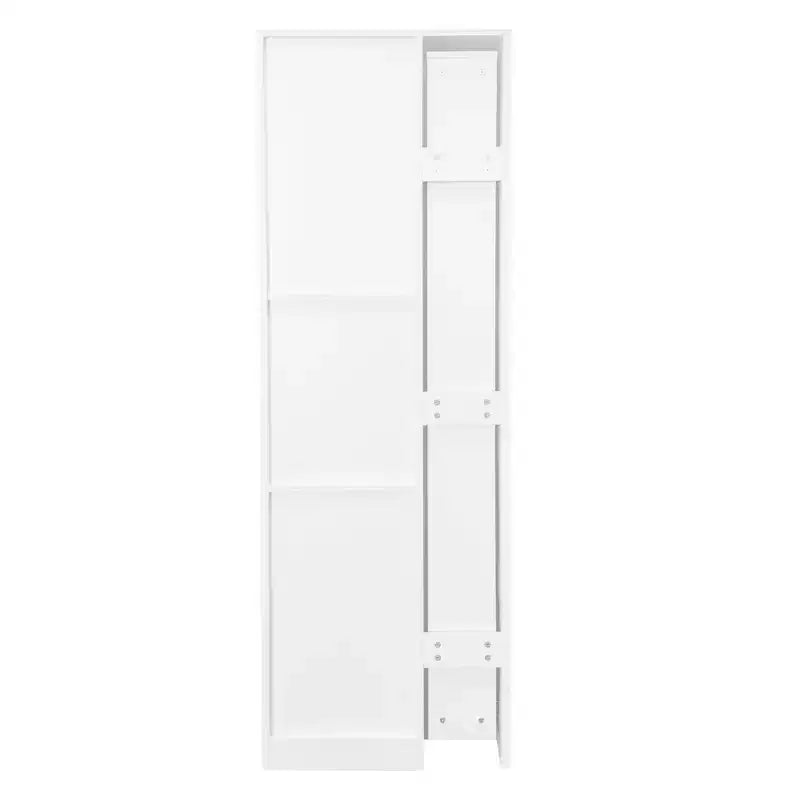 GDFStudio Dillon Armoire haute multifonctionnelle moderne en bois de 70,8 po avec étagères coulissantes et étagères à vin