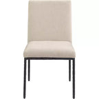 Meridian Furniture, Chaises de salle à manger Reeves en tissu chenille, lot de 2