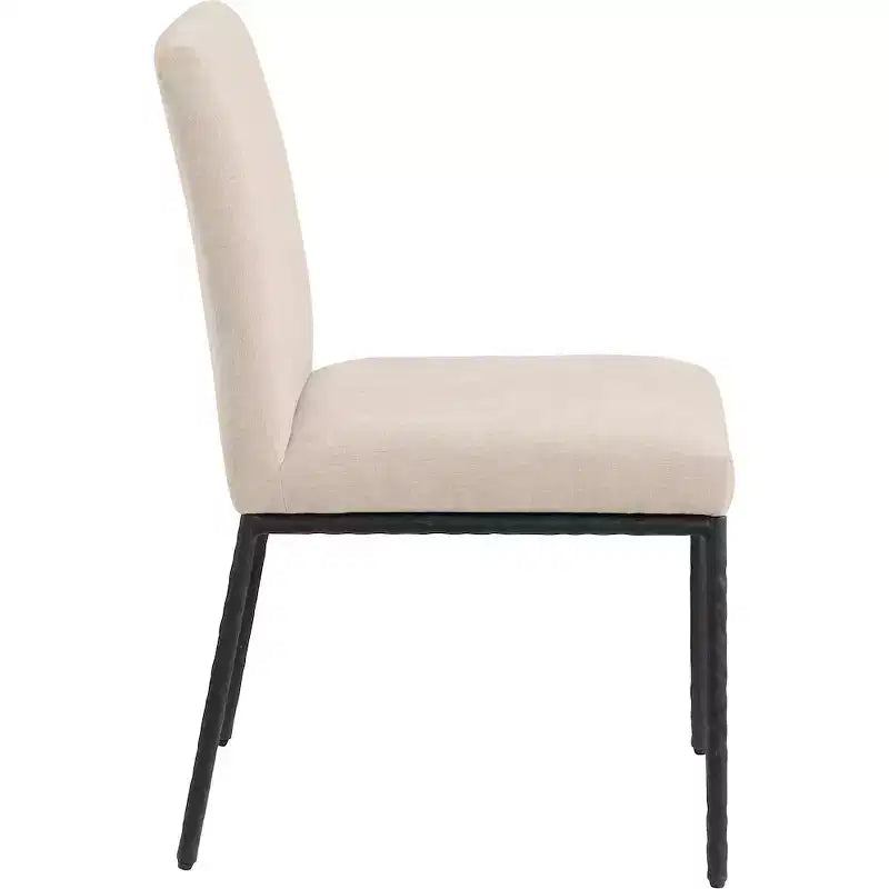 Meridian Furniture, Chaises de salle à manger Reeves en tissu chenille, lot de 2