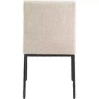 Meridian Furniture, Chaises de salle à manger Reeves en tissu chenille, lot de 2