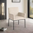 Meridian Furniture, Chaises de salle à manger Reeves en tissu chenille, lot de 2