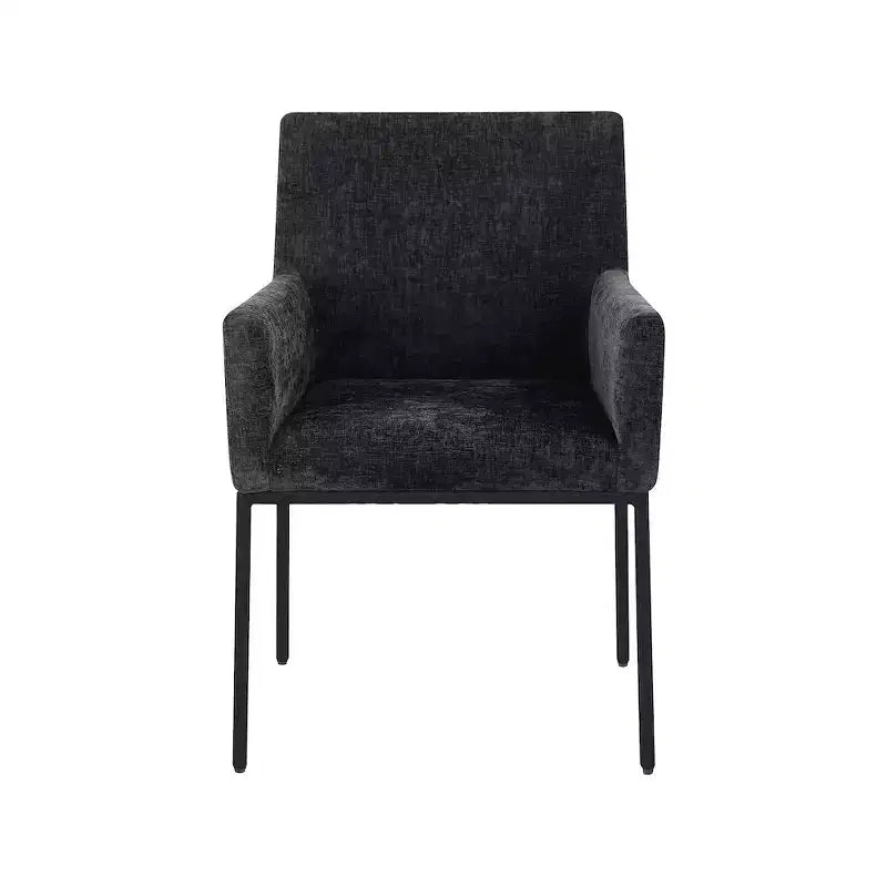 Meridian Furniture, Chaises de salle à manger Reeves en tissu chenille, lot de 2