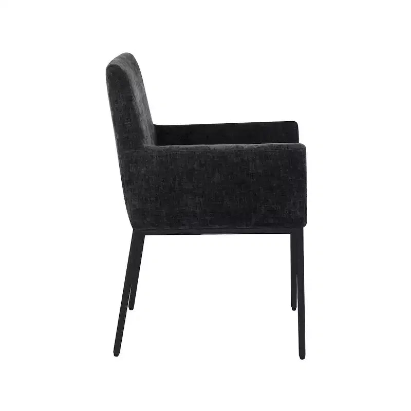 Meridian Furniture, Chaises de salle à manger Reeves en tissu chenille, lot de 2