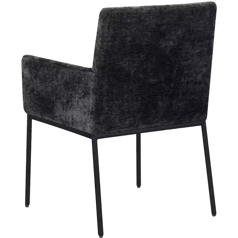 Meridian Furniture, Chaises de salle à manger Reeves en tissu chenille, lot de 2