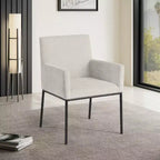Meridian Furniture, Chaises de salle à manger Reeves en tissu chenille, lot de 2