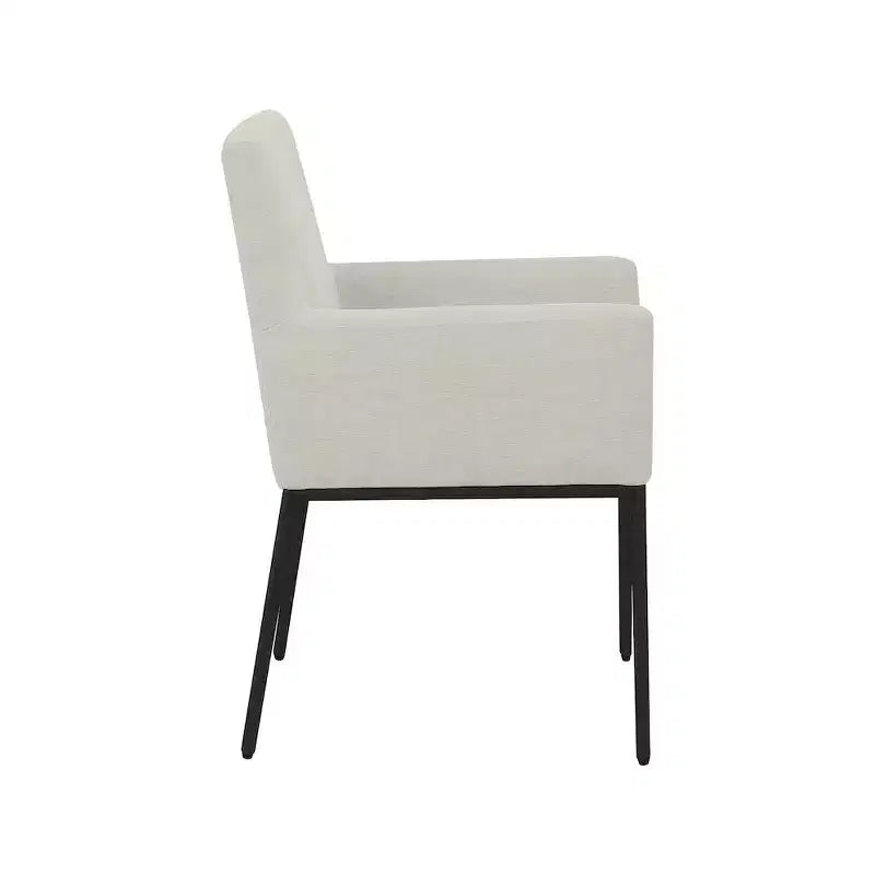Meridian Furniture, Chaises de salle à manger Reeves en tissu chenille, lot de 2