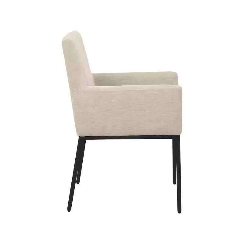Meridian Furniture, Chaises de salle à manger Reeves en tissu chenille, lot de 2