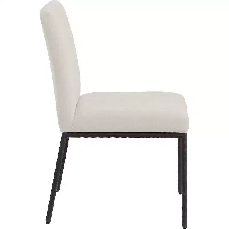 Meridian Furniture, Chaises de salle à manger Reeves en tissu chenille, lot de 2