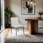 Meridian Furniture, Chaises de salle à manger Reeves en tissu chenille, lot de 2