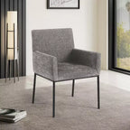 Meridian Furniture, Chaises de salle à manger Reeves en tissu chenille, lot de 2