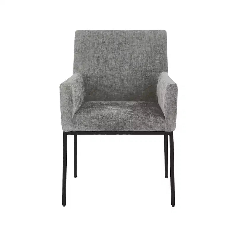 Meridian Furniture, Chaises de salle à manger Reeves en tissu chenille, lot de 2