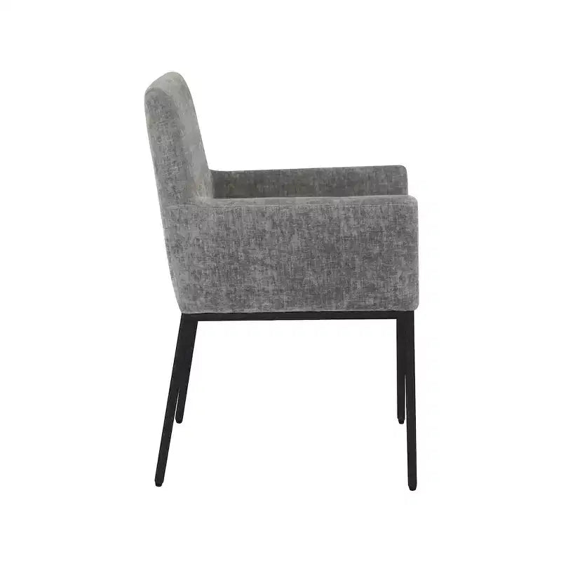 Meridian Furniture, Chaises de salle à manger Reeves en tissu chenille, lot de 2