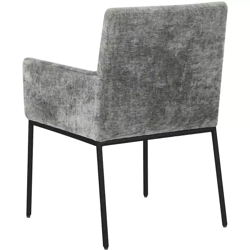 Meridian Furniture, Chaises de salle à manger Reeves en tissu chenille, lot de 2