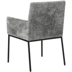 Meridian Furniture, Chaises de salle à manger Reeves en tissu chenille, lot de 2