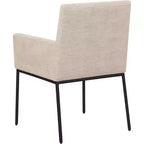 Meridian Furniture, Chaises de salle à manger Reeves en tissu chenille, lot de 2