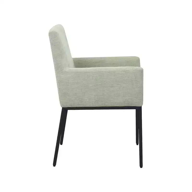 Meridian Furniture, Chaises de salle à manger Reeves en tissu chenille, lot de 2