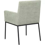Meridian Furniture, Chaises de salle à manger Reeves en tissu chenille, lot de 2