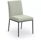 Meridian Furniture, Chaises de salle à manger Reeves en tissu chenille, lot de 2
