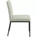 Meridian Furniture, Chaises de salle à manger Reeves en tissu chenille, lot de 2