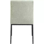 Meridian Furniture, Chaises de salle à manger Reeves en tissu chenille, lot de 2