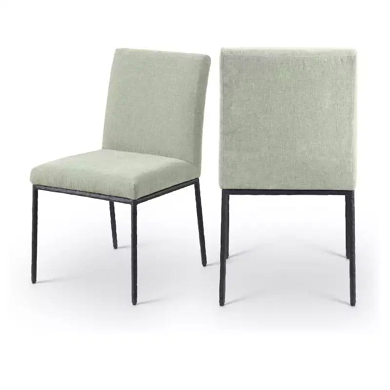 Meridian Furniture, Chaises de salle à manger Reeves en tissu chenille, lot de 2