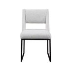 Meridian Furniture, Chaise de salle à manger Jayce en tissu bouclé crème, lot de 2