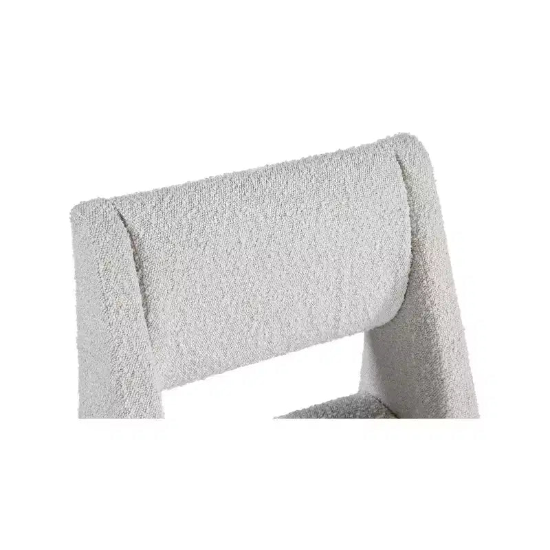 Meridian Furniture, Chaise de salle à manger Jayce en tissu bouclé crème, lot de 2