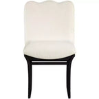 Chaise de salle à manger Meridina Furniture, revêtue de tissu chenille crème Shaw
