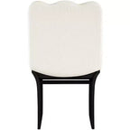 Chaise de salle à manger Meridina Furniture, revêtue de tissu chenille crème Shaw