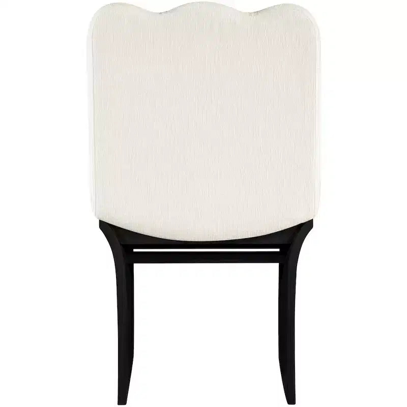 Chaise de salle à manger Meridina Furniture, revêtue de tissu chenille crème Shaw
