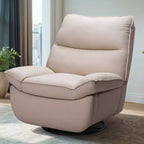 FLEXISPOT XRC7 Recliner Chair for Adults, Faux Leather Oversized Swivel Rocker w/Side Pocket, Cross-Legged Armless Lounge Sofa for Living Room