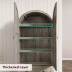 Grand garde-manger de ferme moderne de 183 cm de haut avec portes cintrées et tiroirs, grand meuble de rangement en bois avec étagères épaissies, idéal pour la cuisine
