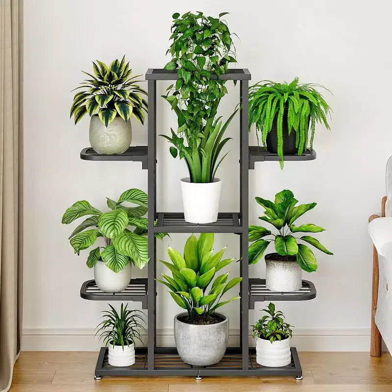 Étagère à Plantes d'Intérieur, Support à Plantes Étagé – pour les Amateurs de Plantes et les Passionnés de Bricolage, Parfait pour le Salon, le Balcon et le Jardin – Organisation Générale