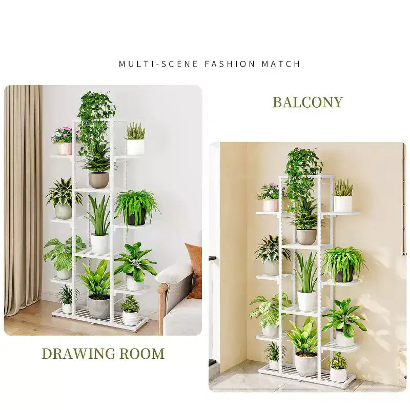 Étagère à Plantes d'Intérieur, Support à Plantes Étagé – pour les Amateurs de Plantes et les Passionnés de Bricolage, Parfait pour le Salon, le Balcon et le Jardin – Organisation Générale
